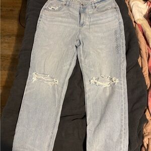 American Eagle Outfitters Light Blue Distressed Boyfriend Jeans
